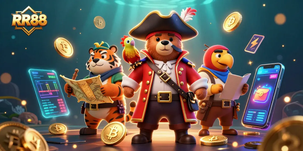Join RR88 at this lively digital casino scene with captivating elements for gamers.