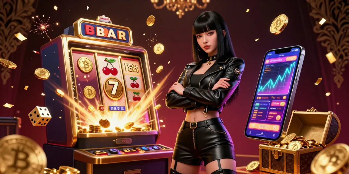 Experience thrilling gaming action with 33winclick in this vibrant casino scene filled with jackpots and excitement.