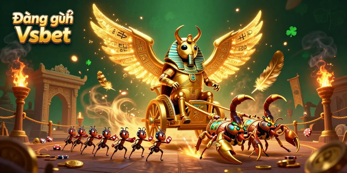 Engage with the vibrant world of Đăng ký Vsbet featuring epic chariot racing and dynamic casino elements.