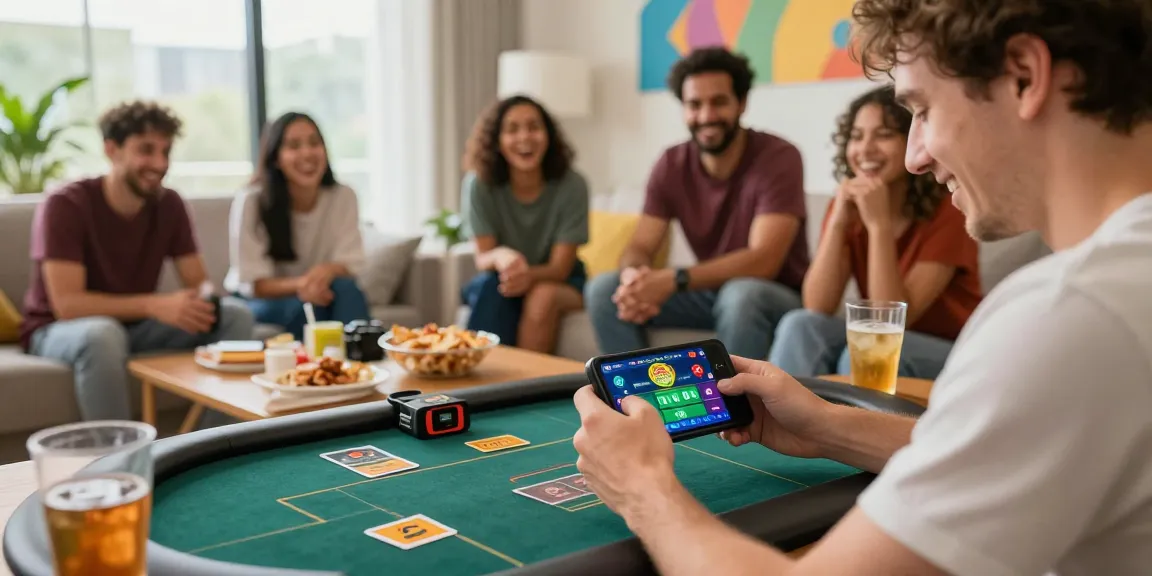 Enjoying Teen Patti Vegas on the official site with friends in a vibrant gaming scene.