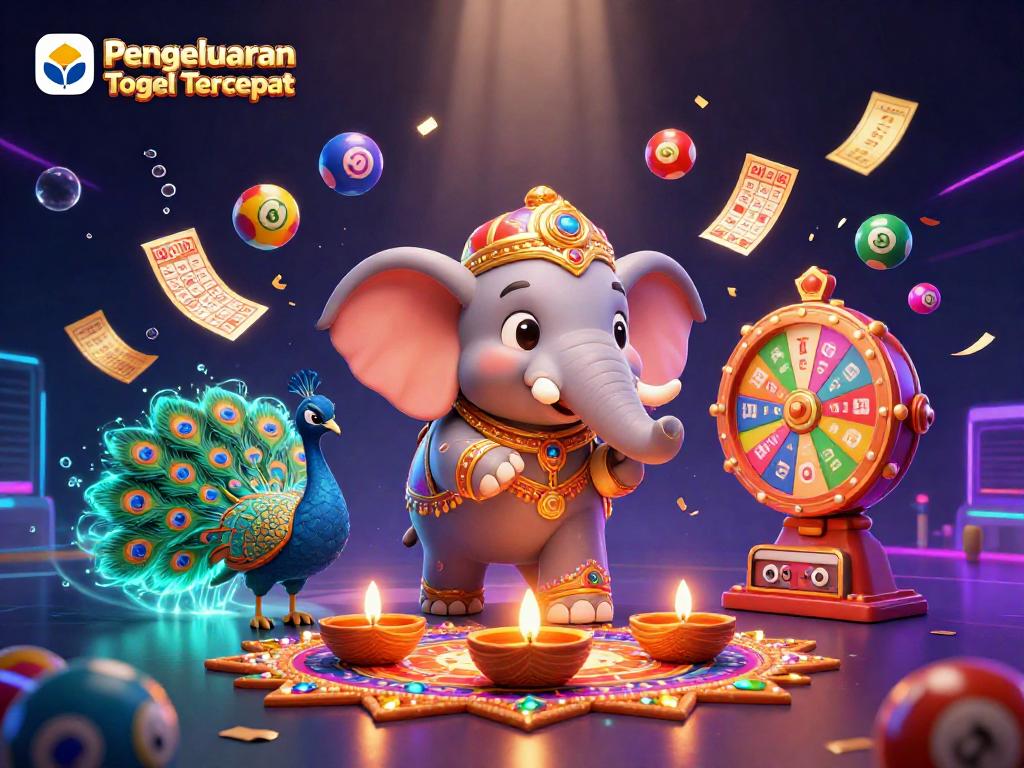 Experience Pengeluaran Togel Tercepat with vibrant lottery elements and dynamic characters in an exciting illustration.