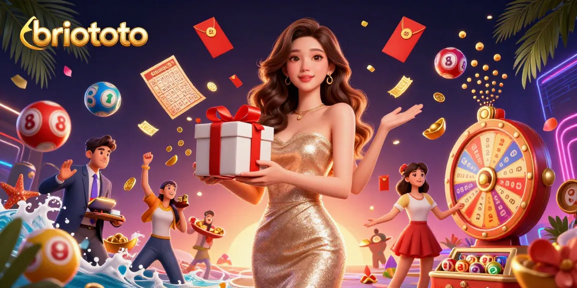 Briototo engages players with vibrant casino excitement and golden prizes in a dynamic lottery scene.