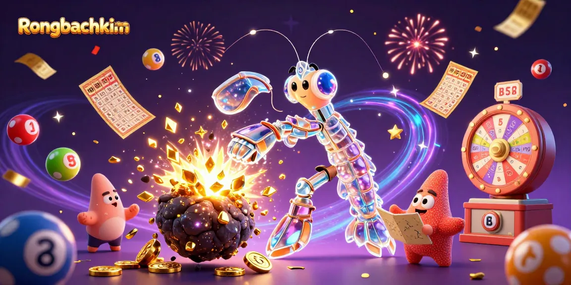 Engage in lottery excitement with Rongbachkim while numbered balls and prizes animate the thrill.