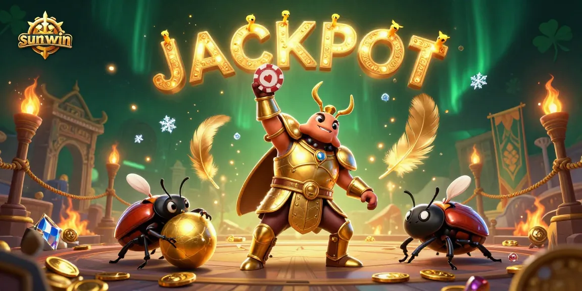 Engage with sunwin as a victorious beetle lifts chips in an exciting gaming scene.