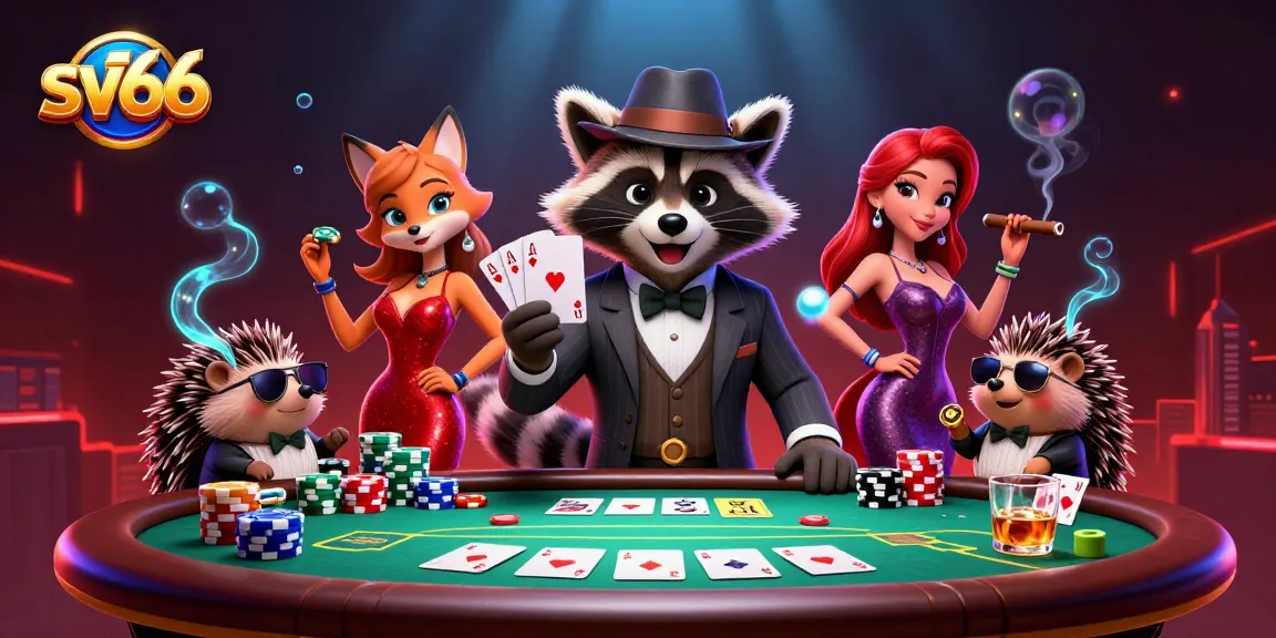 Experience the excitement of sv66 with a royal flush at a vibrant casino scene.