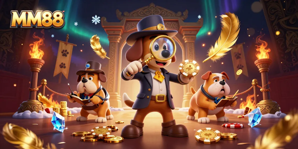 Engage in exciting gaming adventures with MM88, uncovering poker chip clues in a vibrant casino scene.