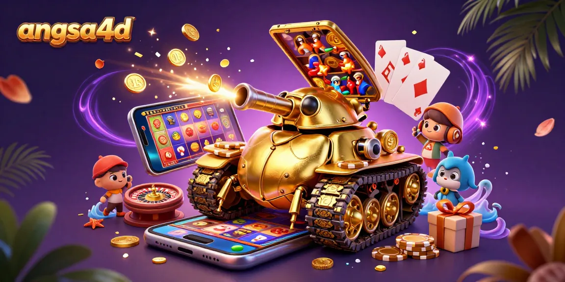 Play exciting slot games at angsa4d with vibrant visuals showcasing a golden beetle casino tank.