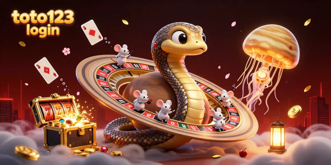Experience thrilling bets with TOTO123 login in this vibrant casino-inspired cosmic scene.
